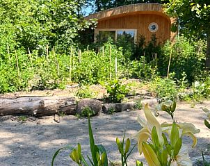 Das Ferienhaus in Otterlo, umgeben von ppiger Natur in der Veluwe, Gelderland, bietet einen ruhigen Rckzugsort in einem Holzferienhaus.