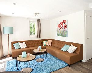 Gezellige woonkamer van Chalet in Otterlo op de Veluwe, Gelderland.