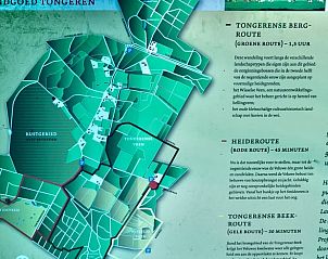 Hiking trail map of Tongeren Estate near cottage in Epe, Veluwe, Gelderland.
