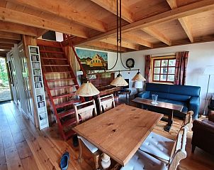 Interior of Cottage in Epe, cozy vacation home in Veluwe, Gelderland with wooden interior.
