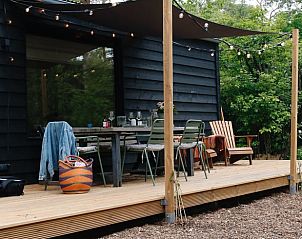 Spacious terrace with seating in Cottage in Nunspeet, vacation home in Veluwe, Gelderland.