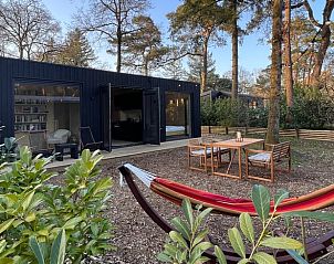 Vacation home in Nunspeet with terrace and hammock, surrounded by nature on the Veluwe in Gelderland, ideal for a relaxing stay.