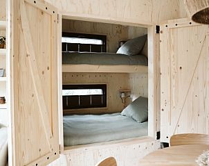 Cozy bedroom with bunk beds in Holiday home in Nunspeet, Veluwe, Gelderland, ideal for a cozy overnight stay.