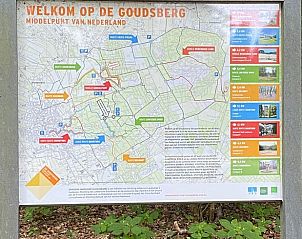 Wandelkaart van de Goudsberg nabij vakantiehuisje in Lunteren, Veluwe.