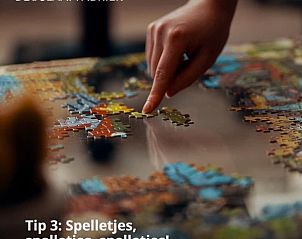 Puzzelen en spelletjes in de Slaapfabriek vakantiewoning, Teuge.