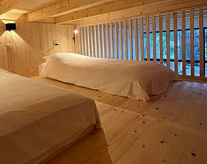 Gezellige slaapruimte in Vakantiehuisje in Lieren, Veluwe, Gelderland.