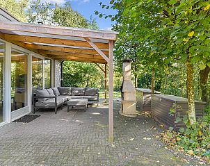 Houten sauna in Coldenhove bungalow, Eerbeek, Veluwe, Gelderland.
