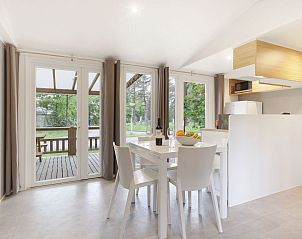 Moderne badkamer met douche in Rabbit Hill 6-persoons mobile home, Veluwe, Gelderland