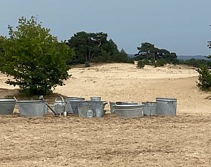 Zandduinen van de Veluwe dicht bij Vakantiehuisje in Kootwijkerbroek, ideaal voor avontuurlijke wandelingen.