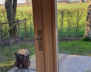 Uitzicht op groene velden vanuit vakantiehuis Klarenbeek, Veluwe, Gelderland