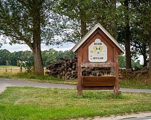 Welkomsbord bij de ingang van Beemte Broekland, nabij Huisje in Beemte Broekland, Veluwe, Gelderland.