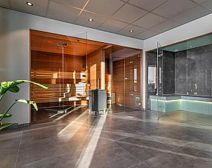 Wellnessruimte in Huisje in Veessen, vakantiehuis op de Veluwe in Gelderland, met sauna en stoombad.