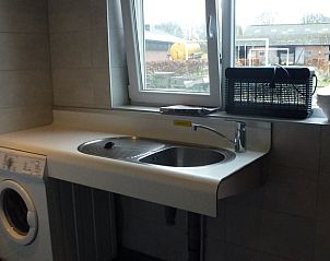 Handige wasruimte in Vakantiehuisje in Terschuur, Veluwe, voor al je wasbehoeften.