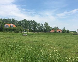 Uitzicht op weelderige velden nabij Vakantiehuis in Overschild, Groningen.