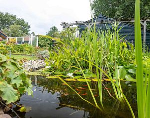 Luftaufnahme des Ferienhauses GR032 in der grnen Umgebung von Lauwersoog, nordwestlich von Groningen.