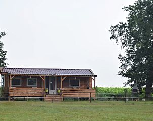 Rustiek vakantiehuisje in Vriescheloo met houten afwerking, omgeven door natuur in Groningen.