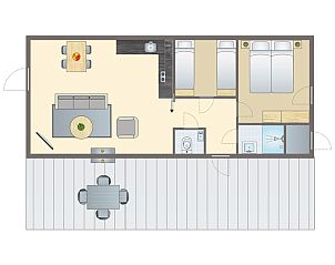 Guest house 350645 - Bungalow Zuidoost Groningen - 4-persoons woning | 4B1