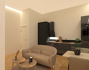 Vakantiehuizen aan het water met paddleboarder in Sellingen, Zuidoost Groningen, Groningen.