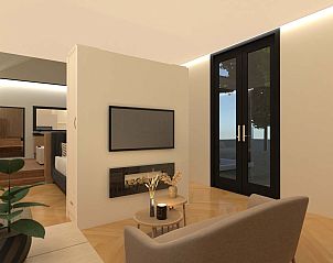 Luchtfoto van vakantiepark in Sellingen met groene omgeving in Zuidoost Groningen, Groningen.