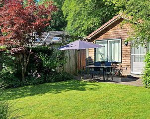 Zonnig terras met parasol bij bed & breakfast DE DOBBE in Glimmen, Groningen.