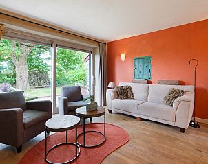 Gezellige woonkamer in vakantiehuis L241 in Nederweert, Limburg met moderne inrichting.