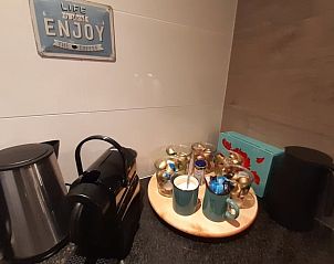 Koffiecorner in Vakantiehuisje in Nederweert, Midden Limburg. Begin je dag goed in deze vakantiewoning in Limburg.