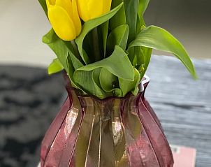 Frisse bloemen in Huisje in Heijen, vakantiehuis in Noord Limburg.