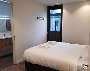 Attraktives Schlafzimmer im Ferienhaus Bos Cube fr 8 Personen, gelegen in der ruhigen Gegend von Maasbree, Nord-Limburg.