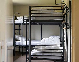 Slaapkamer met stapelbedden in L312 vakantiehuis in Beesel, Noord Limburg.
