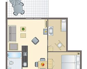 Guest house 384751 - Bungalow Noord Limburg - De Lommerbergen | 3-persoons babybungalow | 3CN