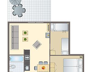 Guest house 384752 - Bungalow Noord Limburg - De Lommerbergen | 5-persoons bungalow | 5B