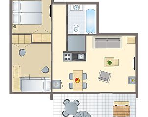 Guest house 384753 - Bungalow Noord Limburg - De Lommerbergen | 4-persoons kinderbungalow | 4CK2