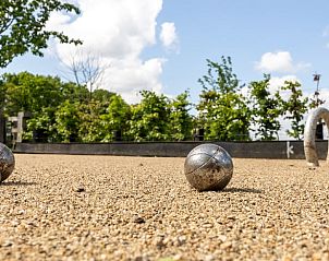 Buitenactiviteiten bij Vakantiehuis in Baexem, Noord Limburg met jeu de boules baan.