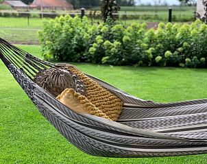 Ontspannen in een hangmat bij Vakantiehuisje in Heythuysen, Noord Limburg, Limburg.