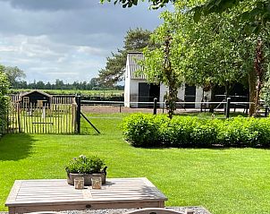 Landelijk uitzicht vanuit de tuin van Vakantiehuisje in Heythuysen, Noord Limburg, Limburg.