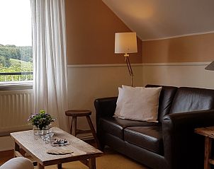 Gezellige zithoek in Buitenverblijf 't Herfse, vakantiehuis in Epen, Zuid Limburg.