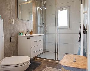 Moderne badkamer met douche in Module Special 6 personen, Schin op Geul, Zuid Limburg, biedt comfort en stijl.