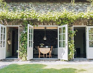 Open deuren naar tuin in Huisje in Slenaken vakantiehuis in Zuid Limburg.