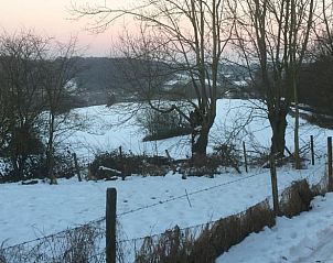 Verschneite Landschaft um das Ferienhaus in Epen, Sdlimburg, im Winter.