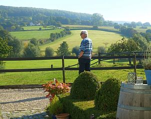 Schne Aussicht von der Terrasse des Ferienhauses in Epen, Sd-Limburg mit ppigen Feldern.