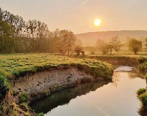 Sonnenaufgang entlang des Flusses beim Haus in Epen, Ferienhaus in Sdlimburg.