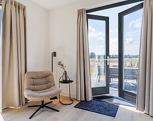 Plattegrond bovenverdieping van 6-persoonsbungalow 6C in Someren, De Peel met slaapkamerindeling.