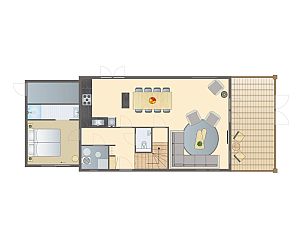 Moderner 8-Personen-Bungalow 8C in Someren, De Peel mit Terrasse und Garten in Nordbrabant.