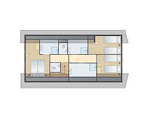 Gerumiges Wohnzimmer des 8-Personen-Bungalows 8C in Someren, De Peel, mit viel Tageslicht.