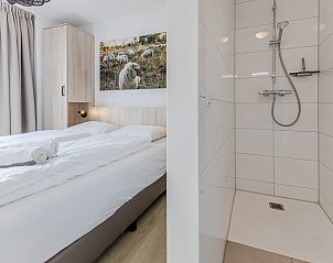 Obergeschossplan 8-Bett-Bungalow 8C, Someren, De Peel, mit Schlafzimmern und Bdern.