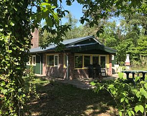 Zonnig terras bij Huisje in Milheeze, vakantiehuis in De Peel, Noord Brabant.