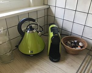 Keukenapparatuur in Huisje in Milheeze, vakantiehuis in De Peel, Noord Brabant.