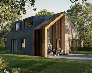 Recreatiewoning in Bakel, De Peel, Noord Brabant, vakantiehuis met ruime veranda en groene tuin.