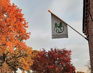 Herfstkleuren en vlag bij Vakantiehuisje in De Rips, De Peel, Noord Brabant voor een warme sfeer.