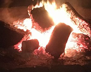 Knus kampvuur bij Vakantiehuisje in De Rips, De Peel, Noord Brabant voor gezellige avonden.